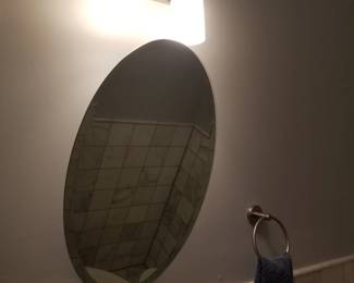 Vanity mirror; vanity lights