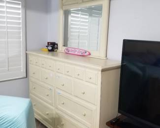 Long dresser with mirror