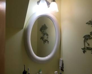 Vanity mirror; vanity lights