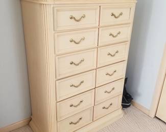 King bedroom suite: tall dresser