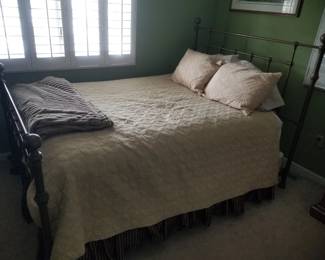 Wrought iron queen size bed