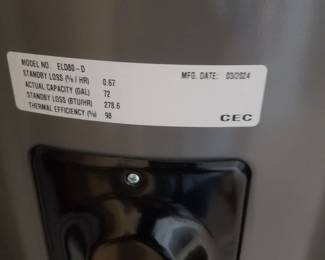 Rheem 80-gallon GAS hot water heater mfg. 3/2024