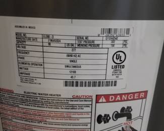 Rheem 80-gallon GAS hot water heater mfg. 3/2024