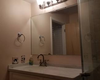 Vanity lights; mirror