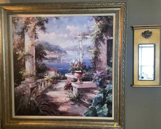 Art Print, Framed, Small Mirror