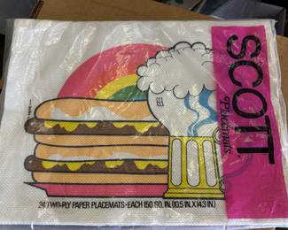 Vtg paper placemats