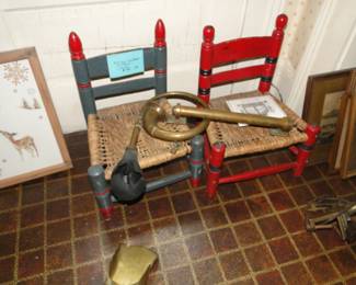 Childs rattan seat chairs