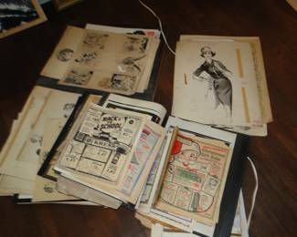 Vintage catalogs and sketches