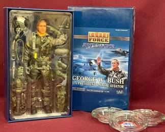 George Bush Elite Force Aviator  Republican Convention Ashtrays