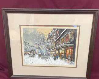 Paris In Winter Signed LE By Antoine Boulet