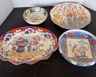 Japanese Imari  Satsuma Porcelain Pieces, Chinese Platter