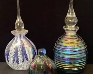 Hand Blown Art Glass Perfume Bottles