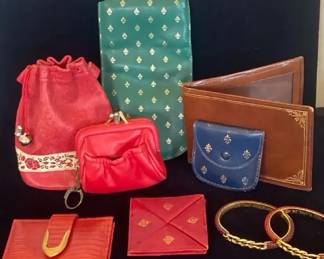 Vintage Leather Change Purses, Bracelets  Accessories Italy Etc.