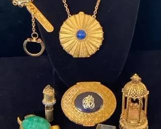 Vintage Designer Solid Perfume Jewelry  Unique Accessories  Estee Lauder  More
