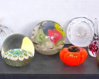 Vintage Paperweights  Waterford, Murano, St Clair, More