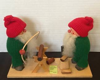 Vintage E  W German, Scandinavian, Russian Paper, Carved Wood Elves, Nativity  More
