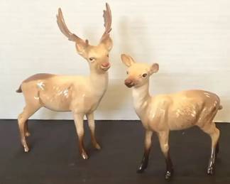 Beswick England Porcelain Deer Moose Figurines