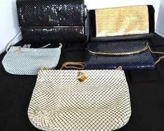All Whiting Davis Retro Purse Collection  Pale Blue, White, Black Metal Mesh  More