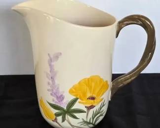 Vintage Franciscan Poppy Pattern Water Pitcher