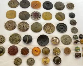 Vintage CarvedTight Top  Bubble Celluloid Sewing Buttons