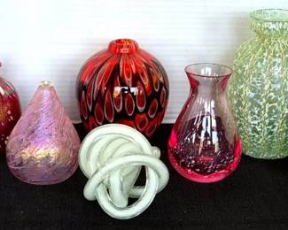Blown Art Glass Vases
