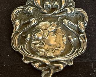 Large Heavy Sterling Art Nouveau Style Brooch by MMA Museum of Modern Art