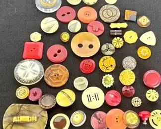 Vintage Celluloid, Bakelite  Lucite Sewing Buttons