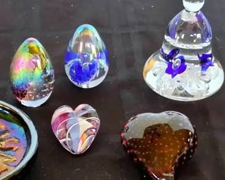 Blown Art Glass Pieces  Mount St Helens, Joe Rice, MSH 88 And More
