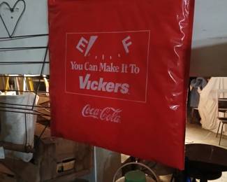 vintage 1970s Coca-Cola vinyl stadium seat cushion