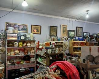 Large selection of vintage canisters, cookie jars, tea pots, mixing bowls, casserole bowls and so much more