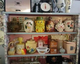 Vintage Canisters, Cookie Jars, and Tea pots