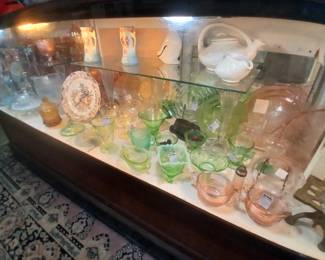 Pink and Green Depression Glass