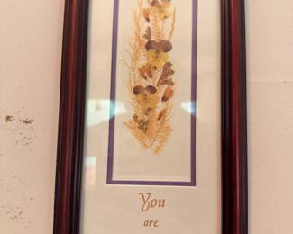 Framed pressed flower art, You Are Loved