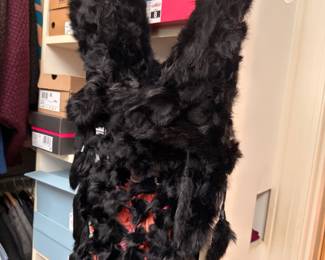 Black marabou feather jacket