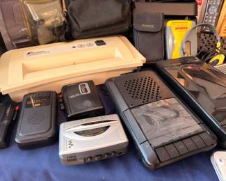Portable cassette players and paper shredder