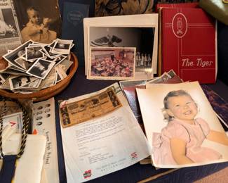 Old photos, yearbooks and family ephemera