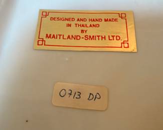 Maitland-Smith maker's label