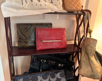 Coach signature bag and designer purses with dust bag