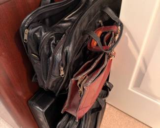 Leather briefcases and laptop bags