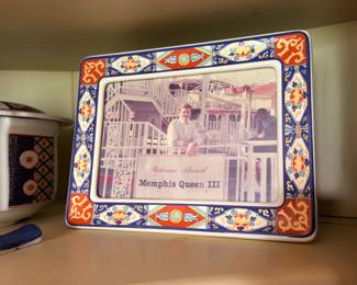 Imari style porcelain picture frame