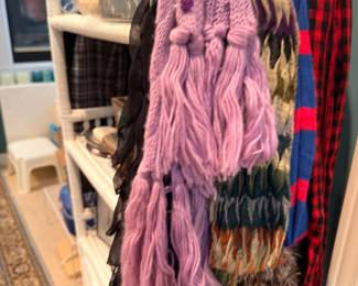 Knit scarves and winter accessories