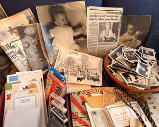 Vintage photographs and paper ephemera lot