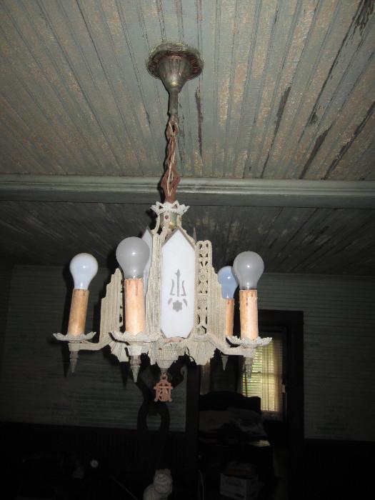 Another beautiful Chandelier, missing its globes