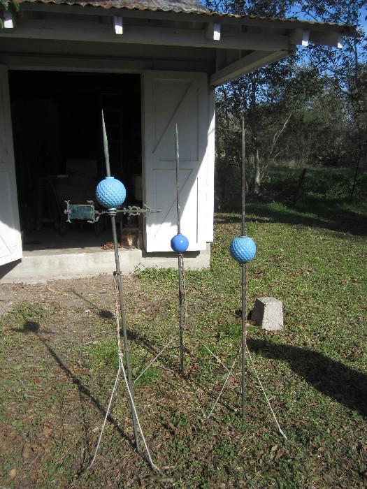 Lightning Rods! They are Awesome.  We have a few more without the globes too.