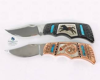 Fanklin Mint Native American Inspired Pocket Knives
