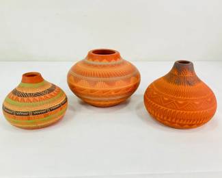 Etched Native American Pottery