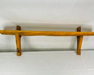 Rustic Log Wall Shelf