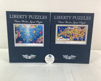 Two Liberty Wooden Jigsaw Puzzles