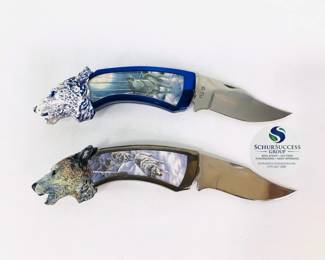 Two "Call of the Wild" Pocket Knives by The Franklin Mint