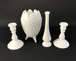 Hobnail Milk Glass